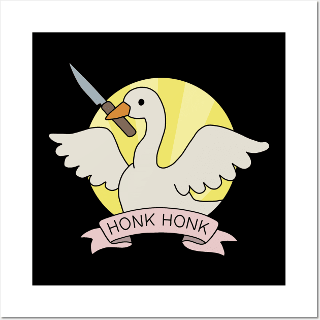 Honk Honk - Goose Wall Art by valentinahramov